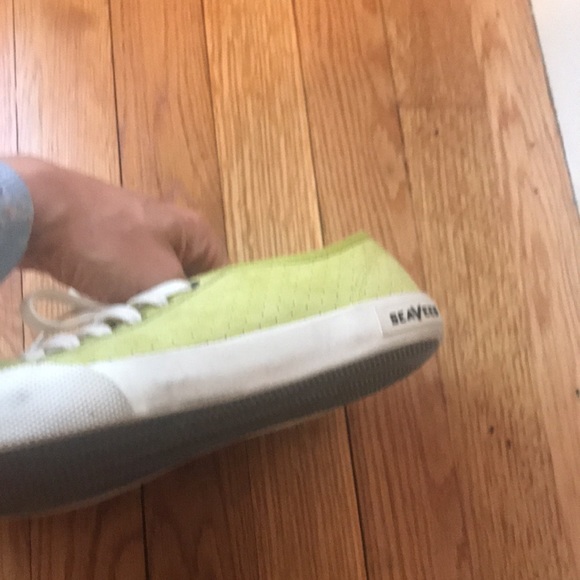 SeaVees Perforated Sneakers in Chartreuse - Picture 8 of 10